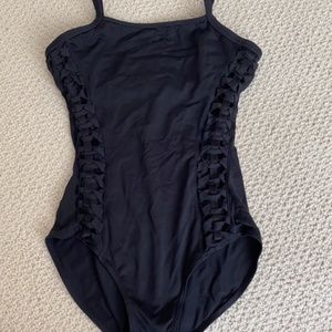 Medium Black Braided Capezio Leotard